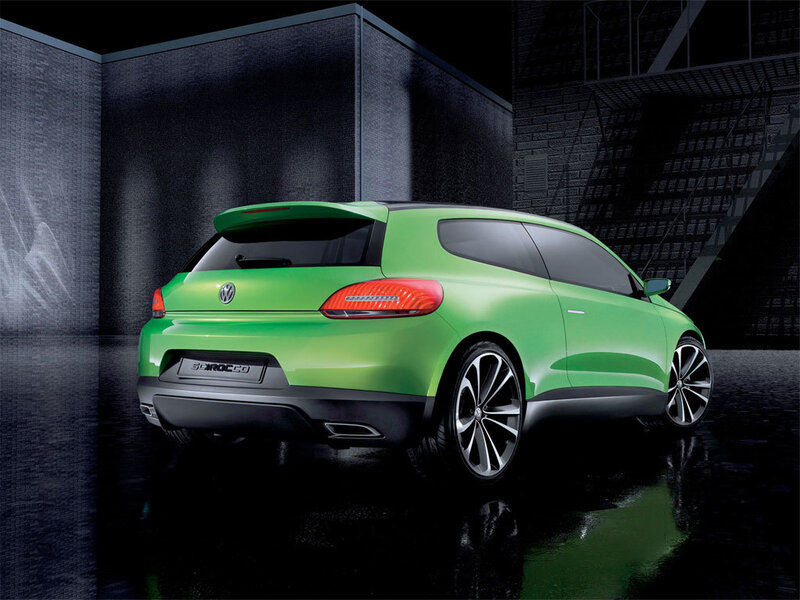 Green Concept Car — Dramatic, Night, Photograph, Building, Staircase