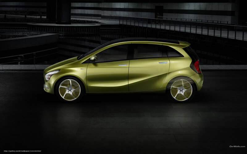 Green Concept Car — Dramatic, Night, Photograph, Building