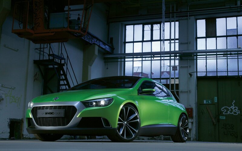 Green Concept Car — Dramatic, Photograph