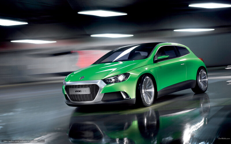 Green Concept Car — Dynamic, 3d Render, Tunnel