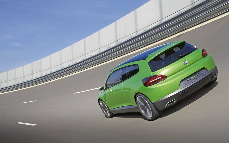 Green Concept Car — Dynamic, Afternoon, Photograph