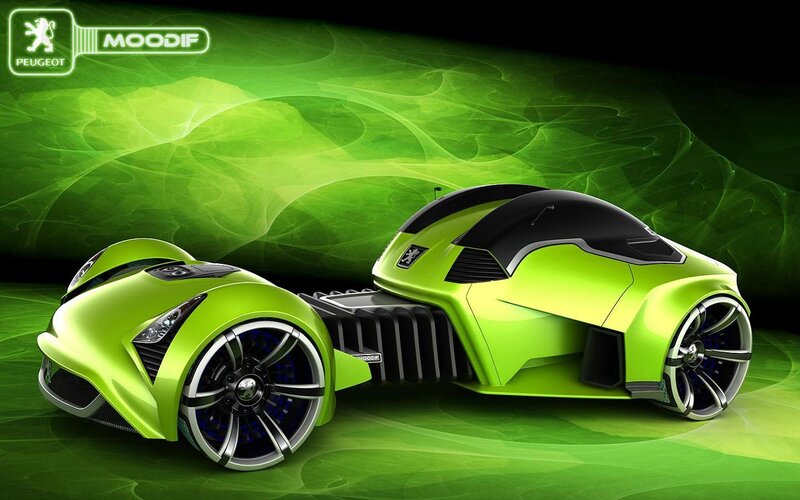 Green Concept Car — Futuristic