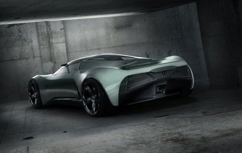 Green Concept Car — Gray, Dramatic