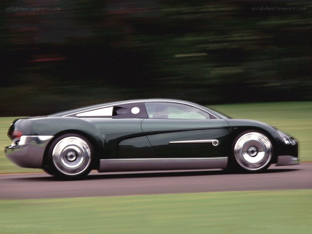 green concept car in motion