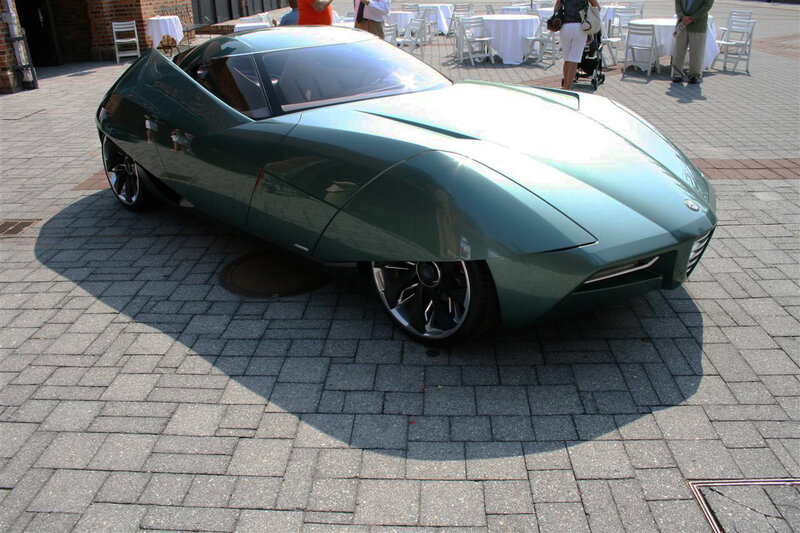 Green Concept Car — Outdoor, Afternoon, Photograph, People