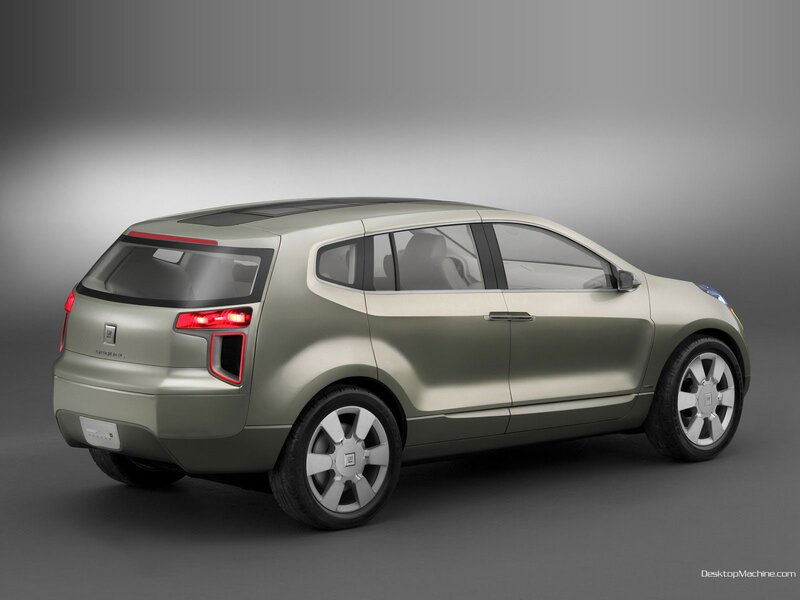 green concept car rear view