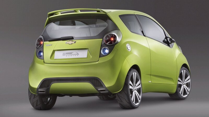 green concept car rear view