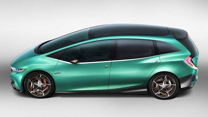 green concept car side view