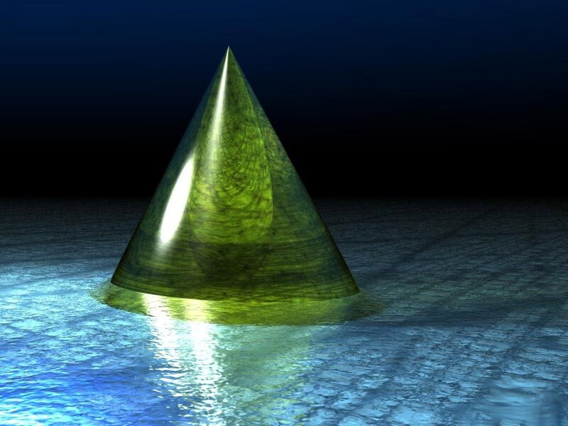 Green Cone in Water