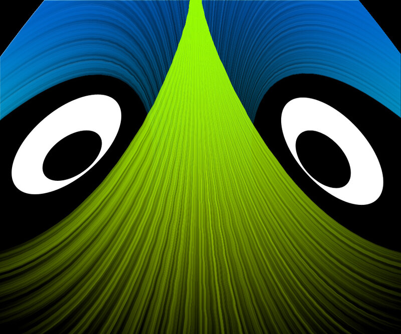 Green Cone with Eyes