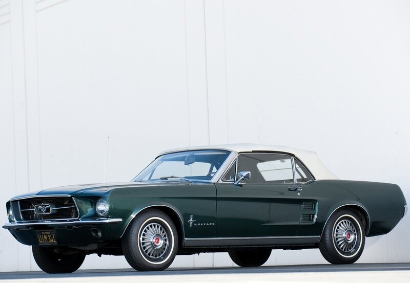 Green Convertible Car — Calm, Afternoon, Photograph, White Wall Tires