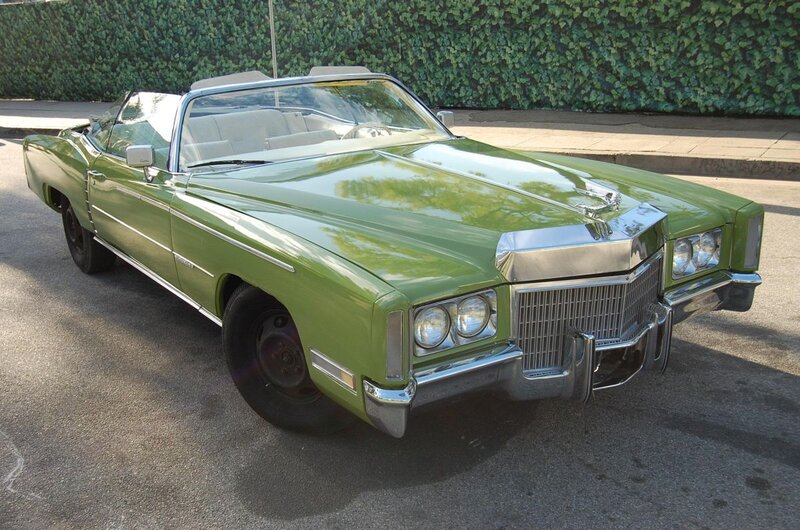Green Convertible Car — Calm, Afternoon
