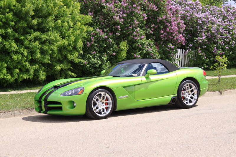 Green Convertible Car — Calm, Spring, Photograph