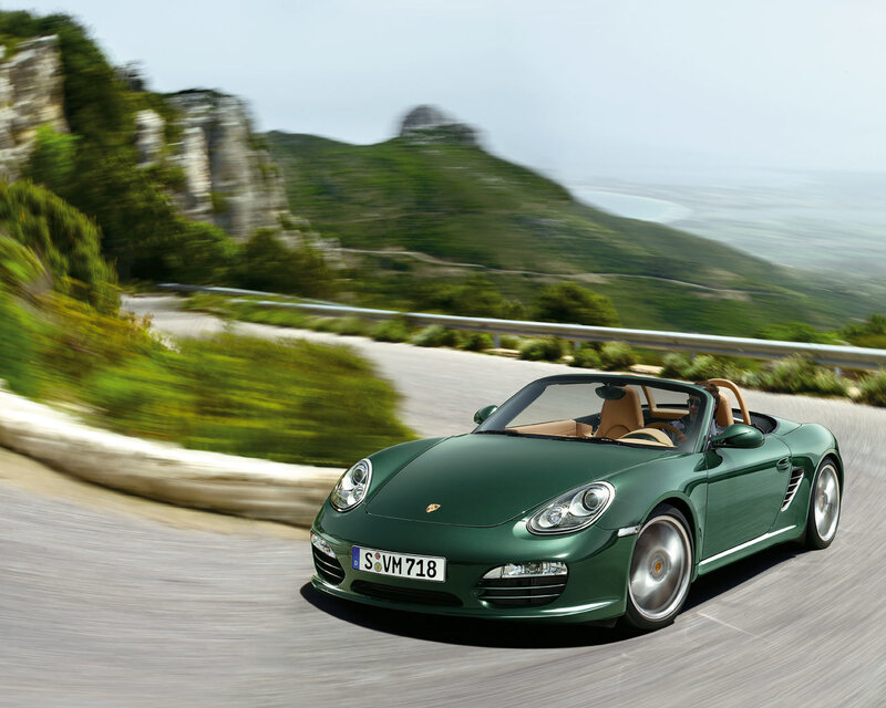 Green Convertible Car — Dynamic