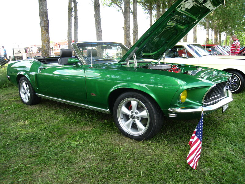Green Convertible Car — Outdoor, Afternoon