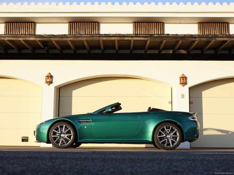 green convertible sports car