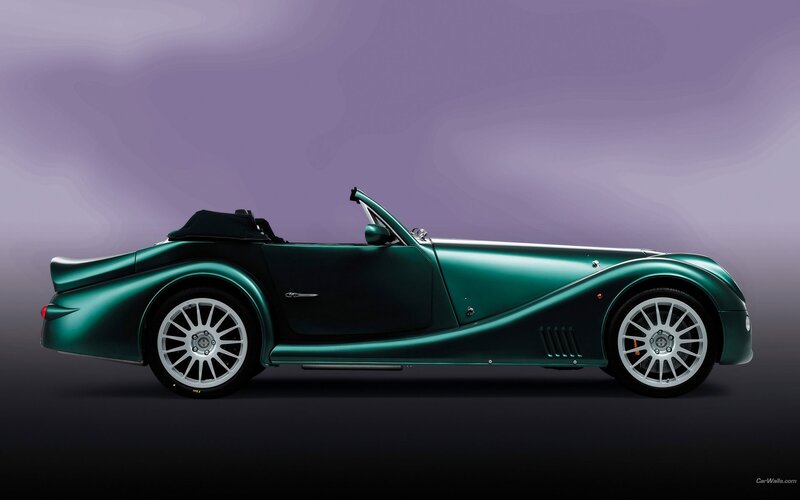 green convertible sports car