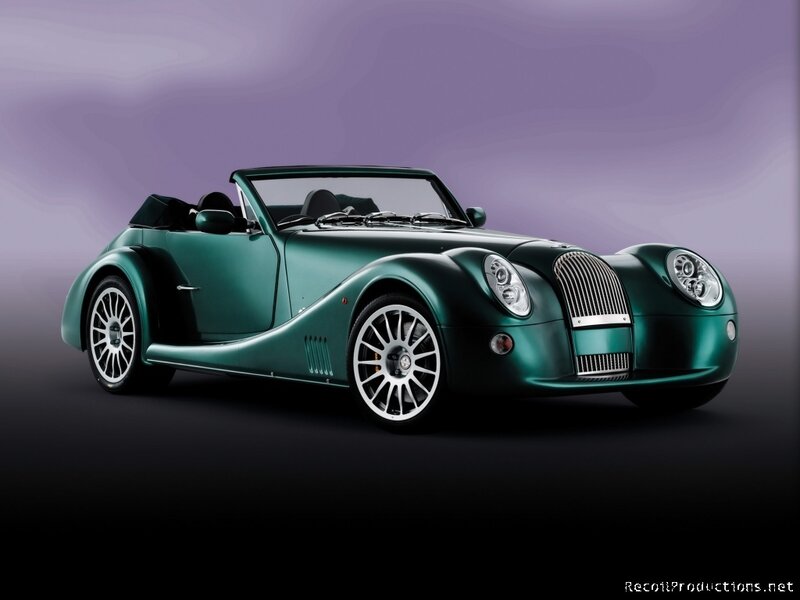 green convertible sports car