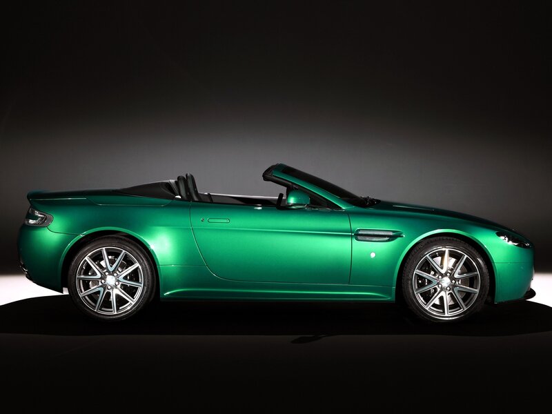 green convertible sports car