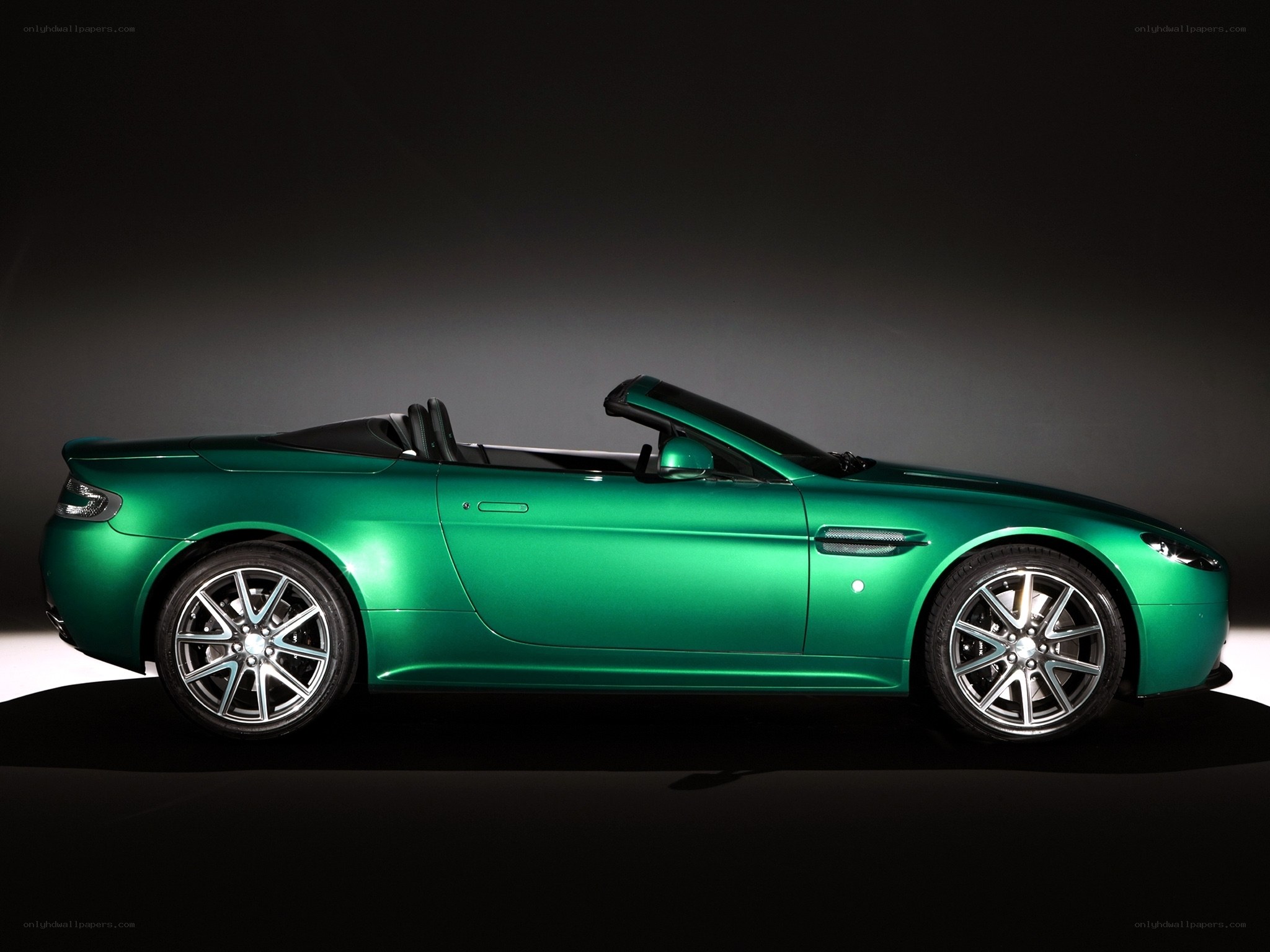 green convertible sports car