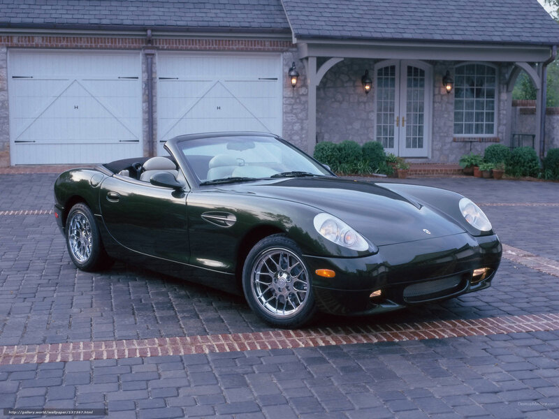 Green Convertible Sports Car — Black