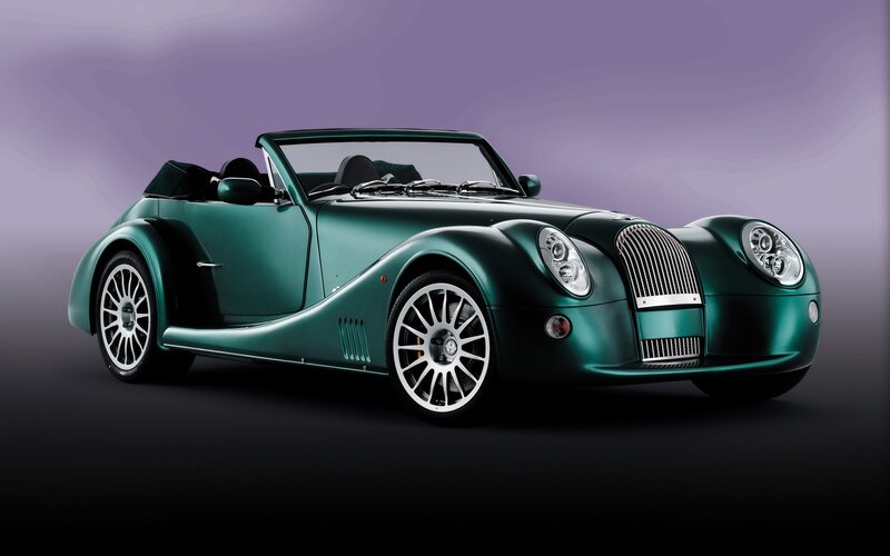 Green Convertible Sports Car — Dramatic, Photograph