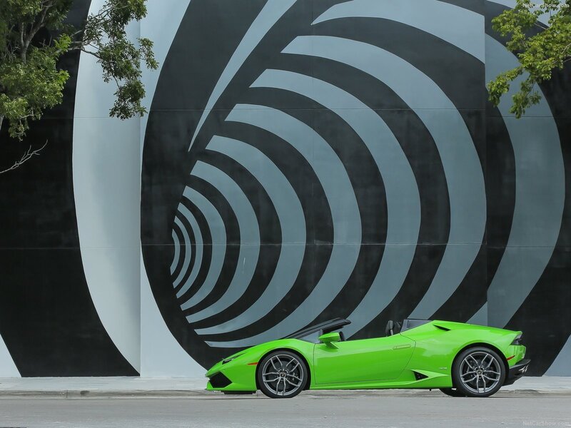 Green Convertible Sports Car — Lime Green