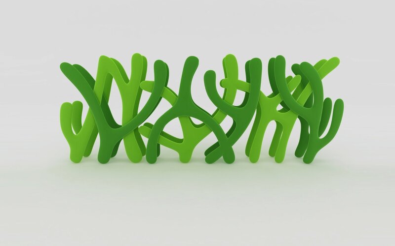 Green Coral-like Structures