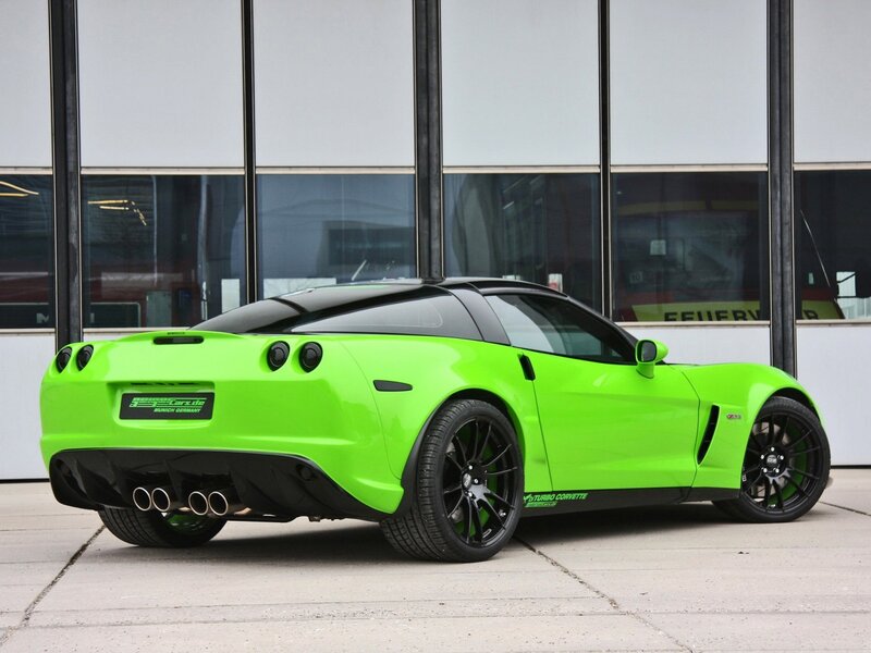 green corvette sports car