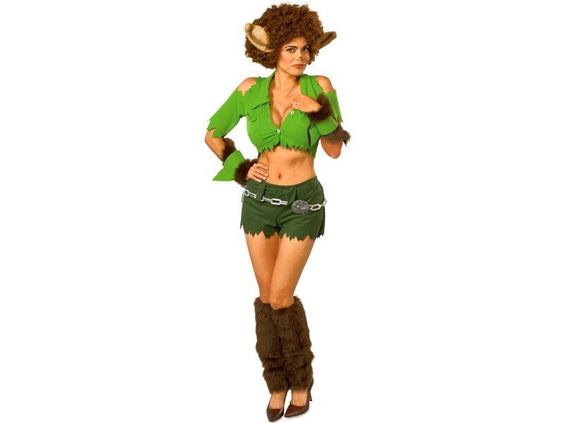 green costume with furry accessories