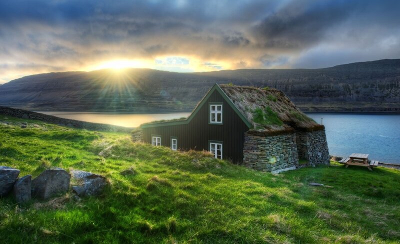 Green Cottage with Turf Roof