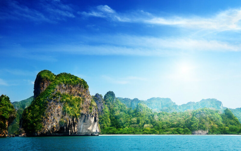 Green-covered Limestone Cliffs