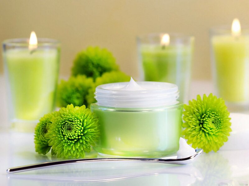 Green Cream Jar