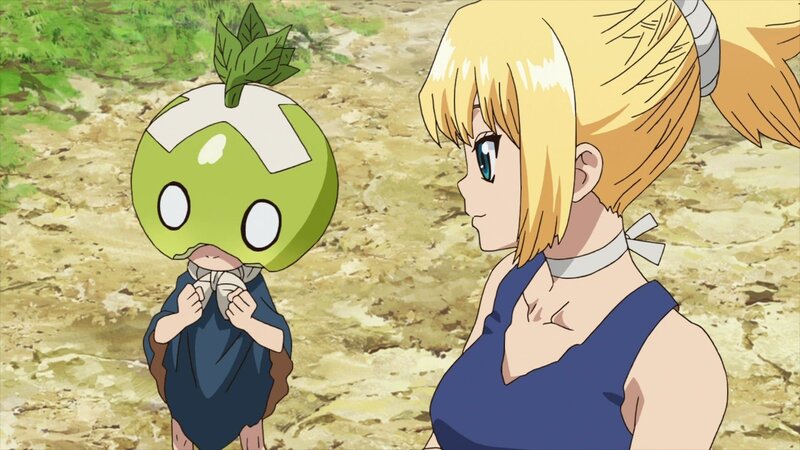 Green Creature and Blonde Girl