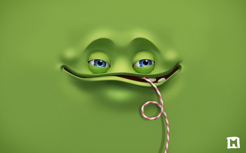 Green Creature Face