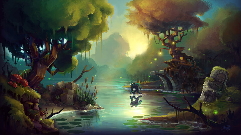 Green Creature in River