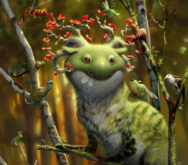 Green Creature in Tree