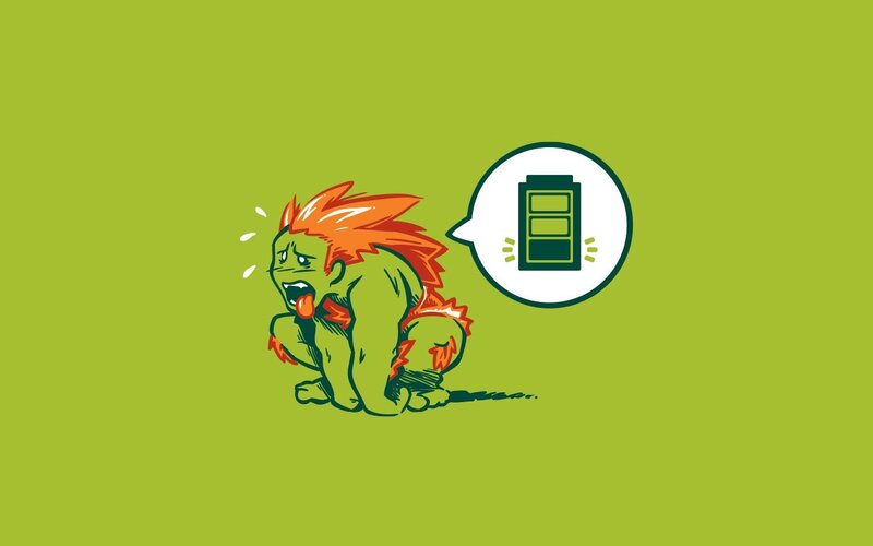 Green Creature with Orange Hair