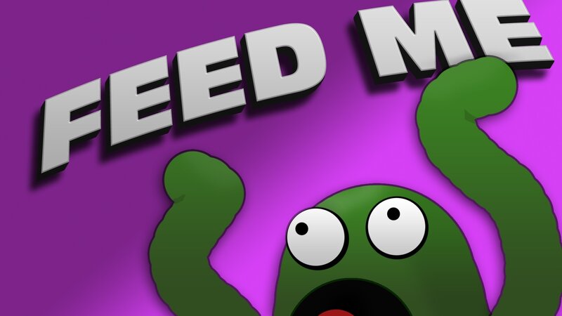 green creature with text