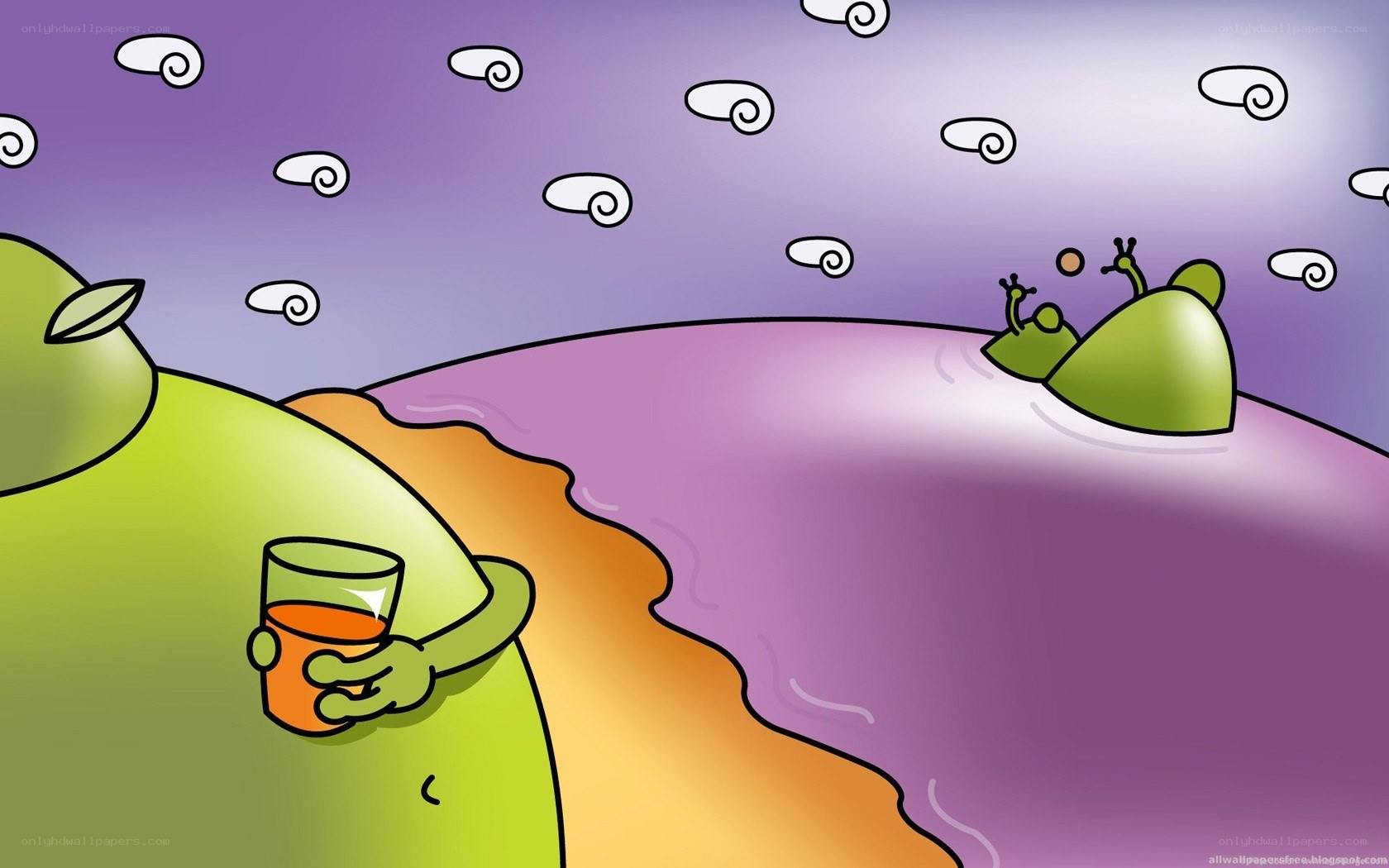 green creatures on alien planet