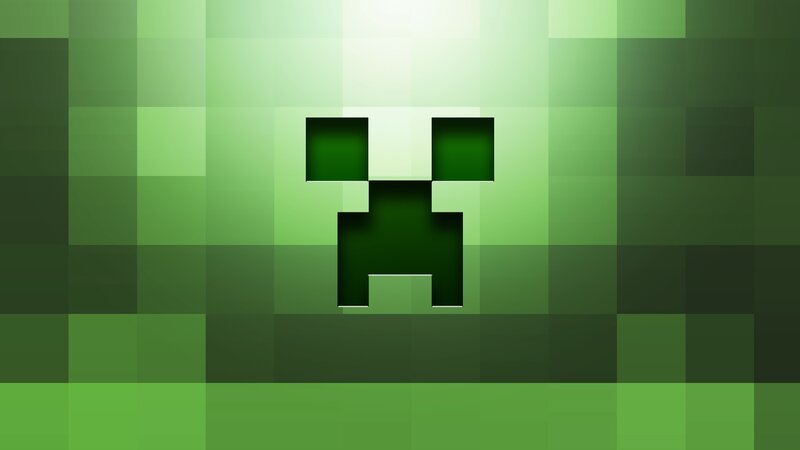Green Creeper Face — Black