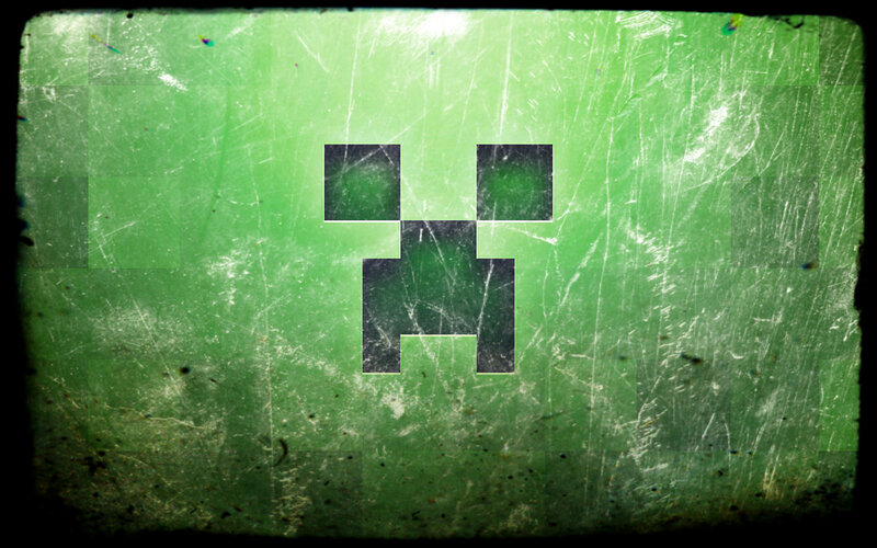 Green Creeper Face — Grungy