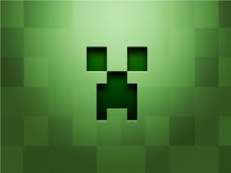 Green Creeper Face — Neutral, Pixel Art
