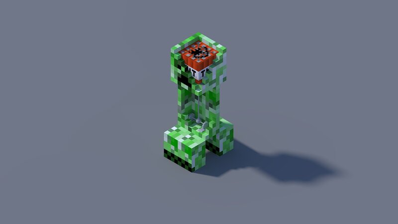 Green Creeper with Tnt