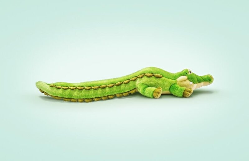green crocodile plush toy