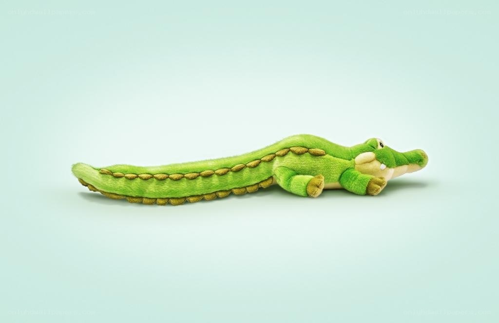 green crocodile plush toy