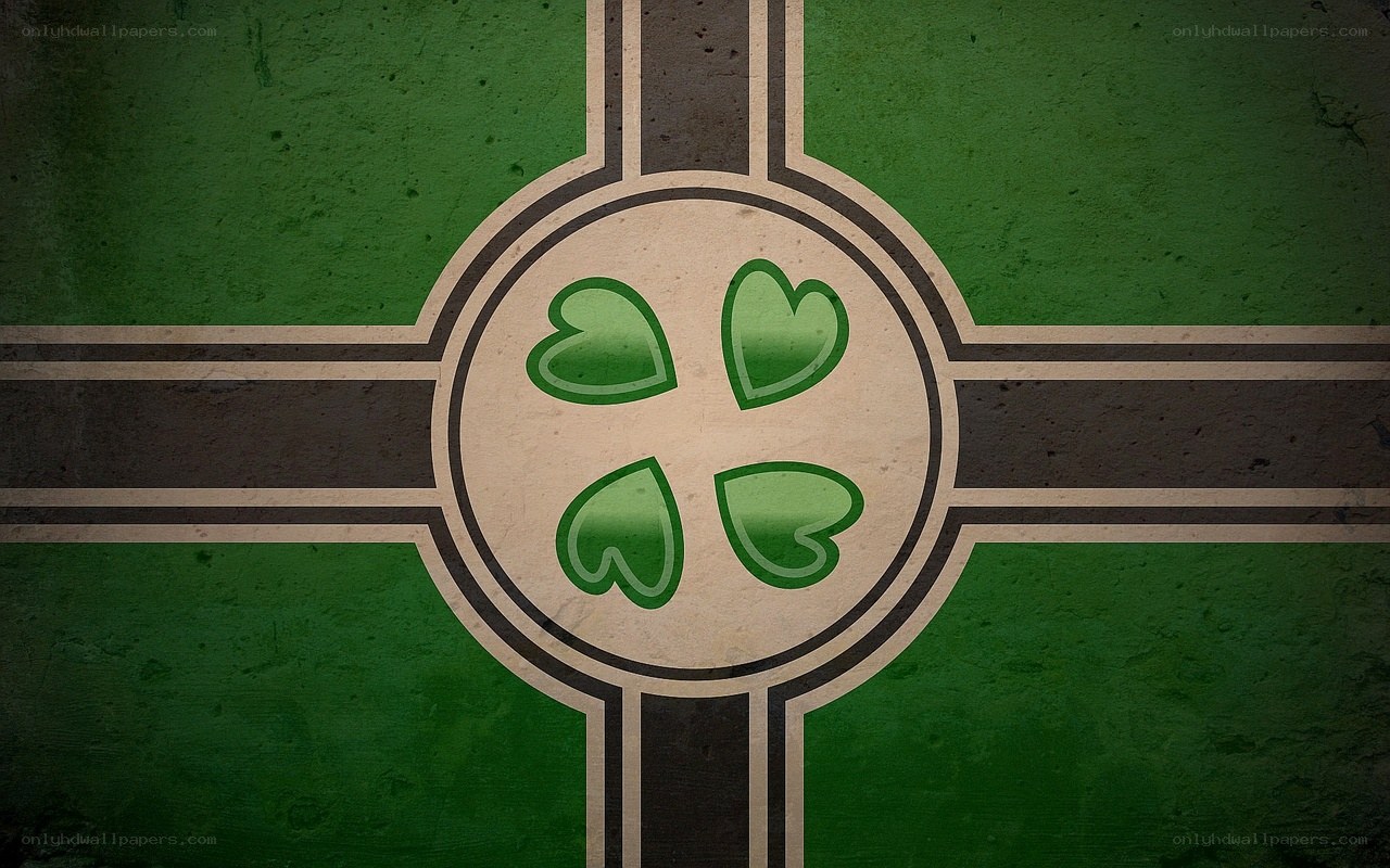 green cross with heart clover