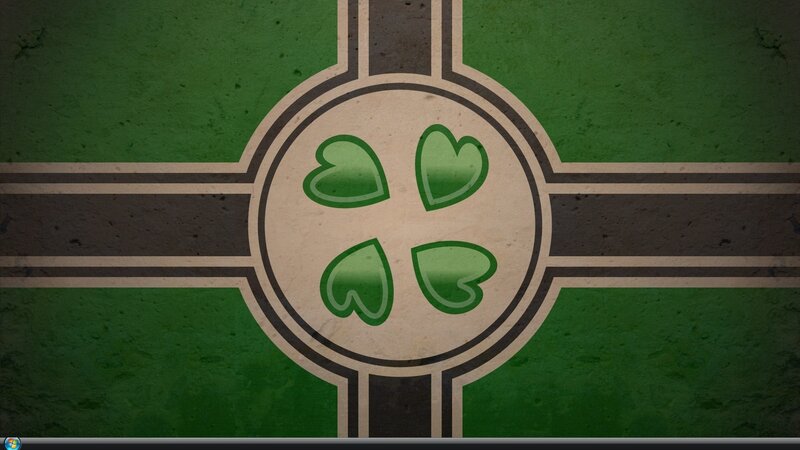 green cross with heart clover