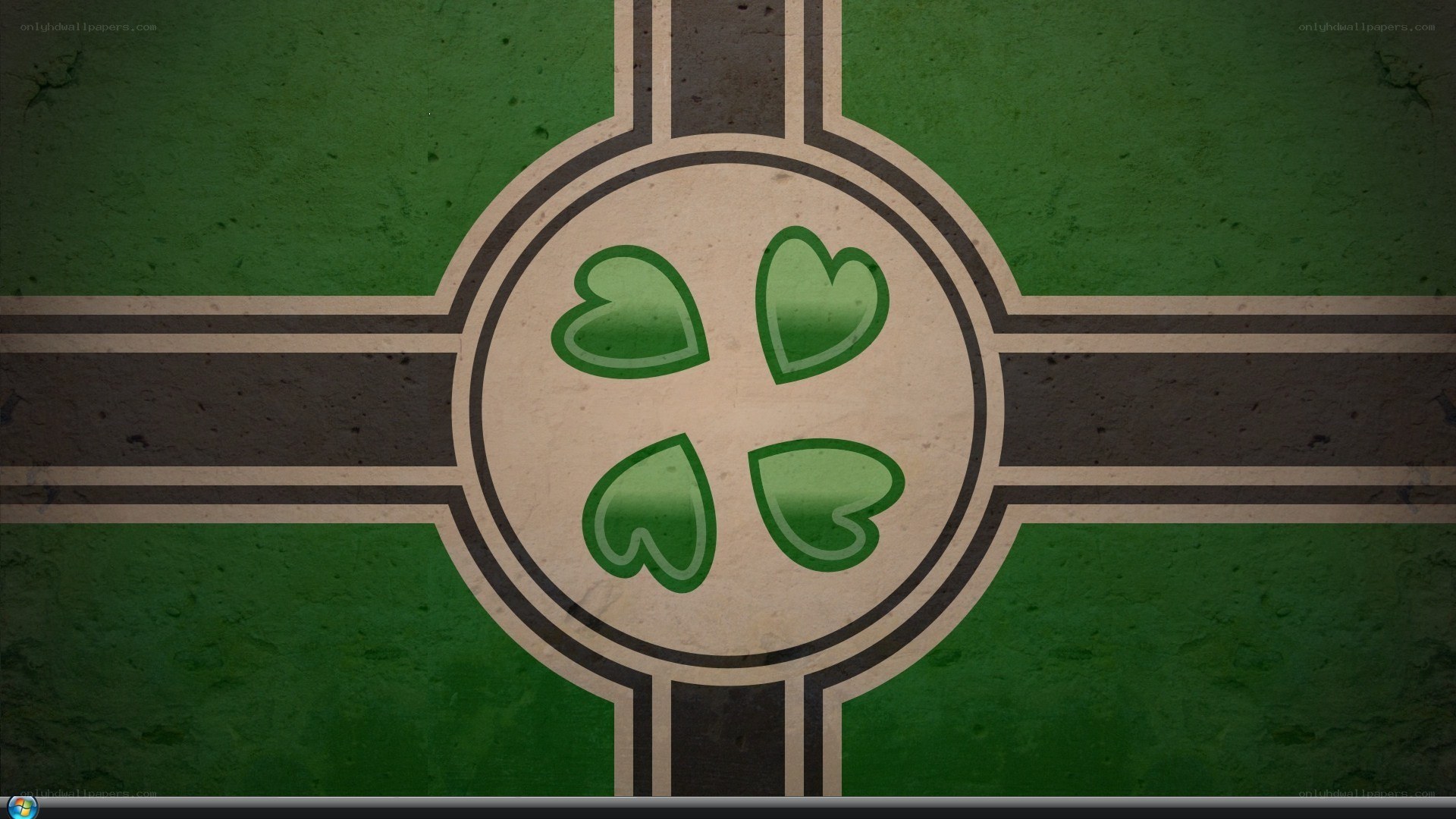 green cross with heart clover