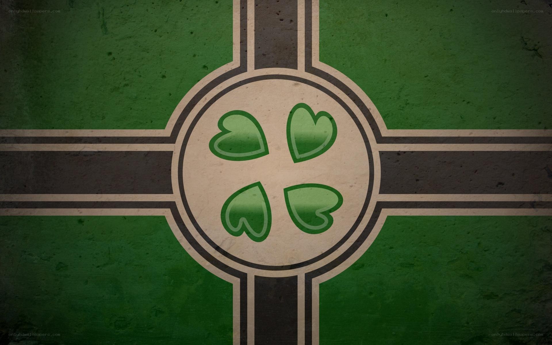 green cross with heart clover